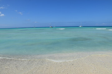 Fototapeta na wymiar Playa en el Mar Caribe. Punta Cana. Isla Saona