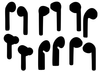 Small wireless headphones included.