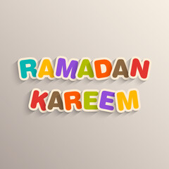 Ramadan Kareem greeting card for the Muslim community festival celebration.