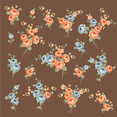 Beautiful rose illustration material collection,