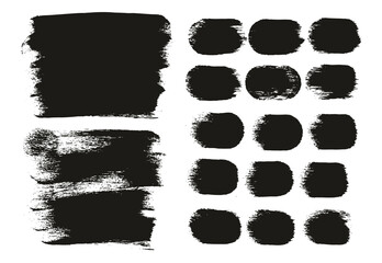 Round Sponge Thick Artist Brush Long Background & Straight Lines Mix High Detail Abstract Vector Background Mix Set 