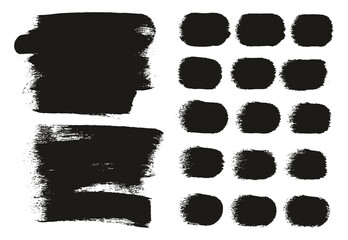 Round Sponge Thick Artist Brush Long Background & Straight Lines Mix High Detail Abstract Vector Background Mix Set 