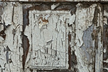 texture of an old gray wall from a wooden board with white shabby paint