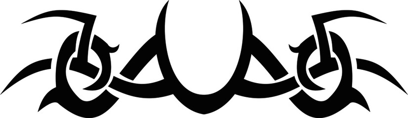 Vector symbol, ornament, tattoo. beautiful vector illustration. Drawings on the body, ancient symbols.	