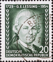  portrait of the poet and philosopher Gotthold Ephraim Lessing. For the 225 birthday