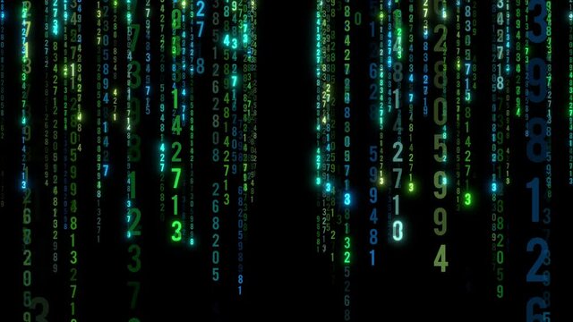abstract binary code matrix background video