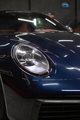Obraz na płótnie Canvas Car detailing series : Headlights. Glass coating