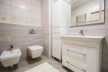 Fototapeta na wymiar bathroom interior in a modern style