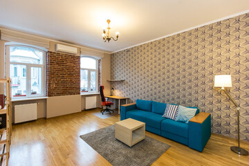 interior photo of a room in a modern loft style