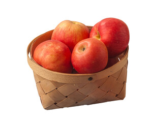 Apple harvest Idared on  white  background isolated