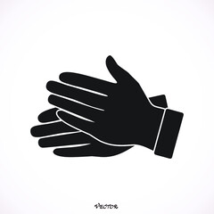 clapping hand icon, illustration isolated vector sign symbol