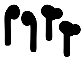 Wireless headphones. Vector image.