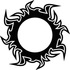 Vector symbol, ornament, tattoo. beautiful vector illustration. Drawings on the body, ancient symbols.