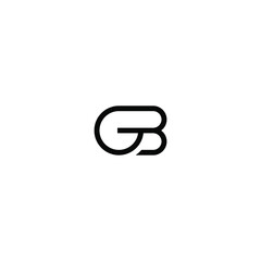GB monogram letter vector download