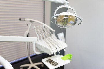 Modern dental equipment in the clinic office