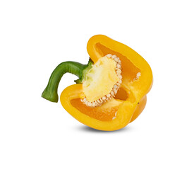 Fototapeta na wymiar Yellow Sweet peppers isolated on white background