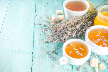 Aromatic lavender tea cup