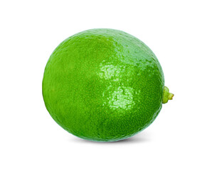 Fresh lime isolated on white background.