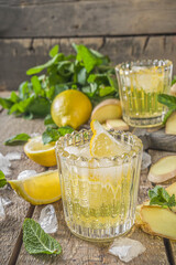 Homemade ginger lemonade