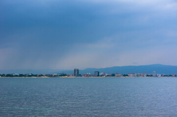 Evening seascape. Bulgaria Sunny Beach
