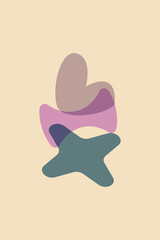 abstract minimalist shape pattern background. vector cartoon illustration