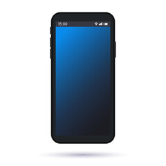 realistic smartphone screen page layout with place for your text. bright smartphone home screen interface template.