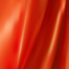 Red Satin Silky Cloth Fabric Textile Drape with Crease Wavy Folds background.With soft waves and,waving in the wind Texture of crumpled paper. object ,illustration. eps 10