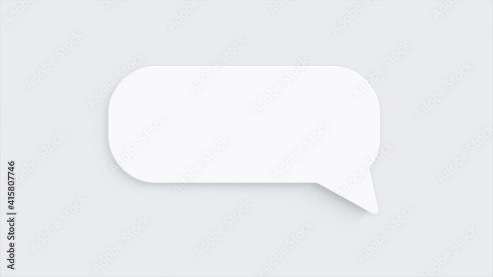 Aufkleber an animation of a blank empty speech bubbles on white background