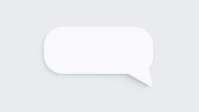 An Animation of a Blank empty speech bubbles on white background