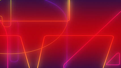 Abstract dark red pink and purple neon light gradient background.3d render illustration.