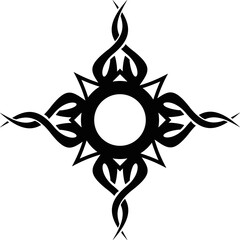 Vector symbol, ornament, tattoo. beautiful vector illustration. Drawings on the body, ancient symbols.