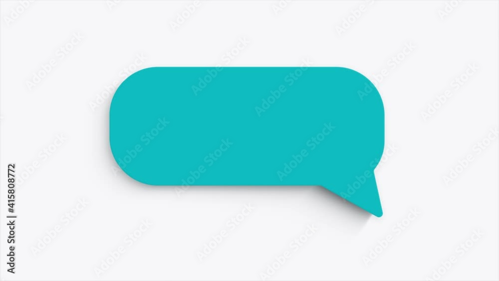 Poster an animation of a blank empty speech bubbles on white background
