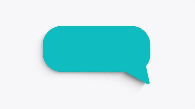 An Animation of a Blank empty speech bubbles on white background