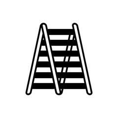Stepladder vector icon style illustration. EPS 10 file