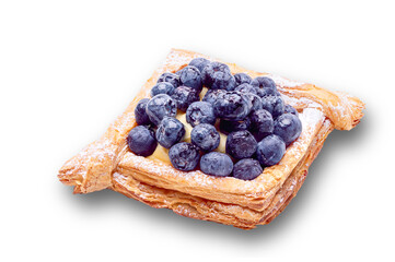 blueberries in a basket,Blueberry danish white background isolated with clipping path,blueberry danish,homemade,blueberry,cheesecakes with fresh berries isolated on white background