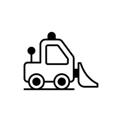 Skid Loader vector icon style illustration. EPS 10 file