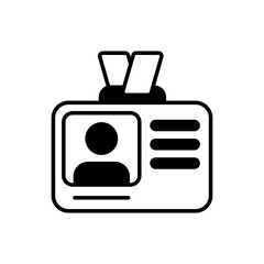 Naklejka premium Worker Identity vector icon style illustration. EPS 10 file