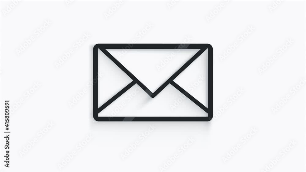 Aufkleber 3d animation you have a message