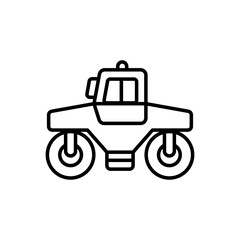 Asphalt Roller vector icon style illustration. EPS 10 file
