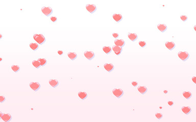 Fototapeta na wymiar Red and pink heart. valentine's day abstract background with hearts.
