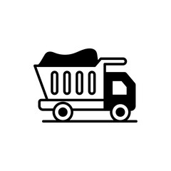 Truck vector icon style illustration. EPS 10 file