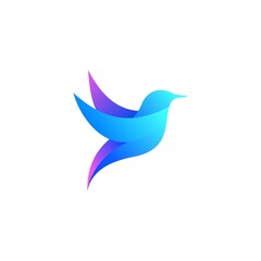 Colorful bird logo