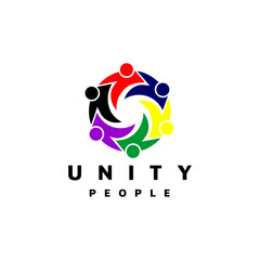 People Family Together Human Unity Logo Vector Icon