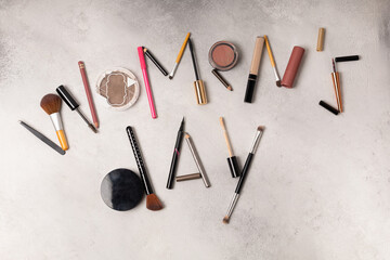 The inscription "Women's Day" from cosmetics