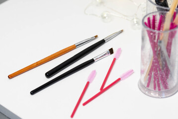 Brow master instruments. Brushes for brows coloring, lamination and waxing. Professional care for...