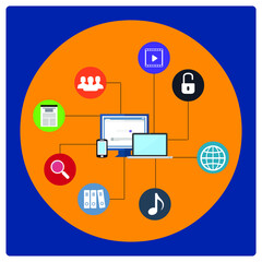 Vector illustration for Collect Data EPS10