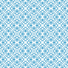 Abstract fantasy thin line hexagon, triangle geometric seamless pattern. Creative mosaic, tile background. 