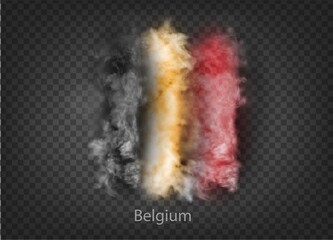 background of flag of smoke and clouds