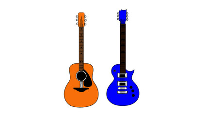 Naklejka premium guitar isolated