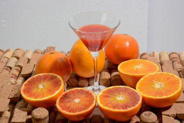 Genuine orange fruits of italy